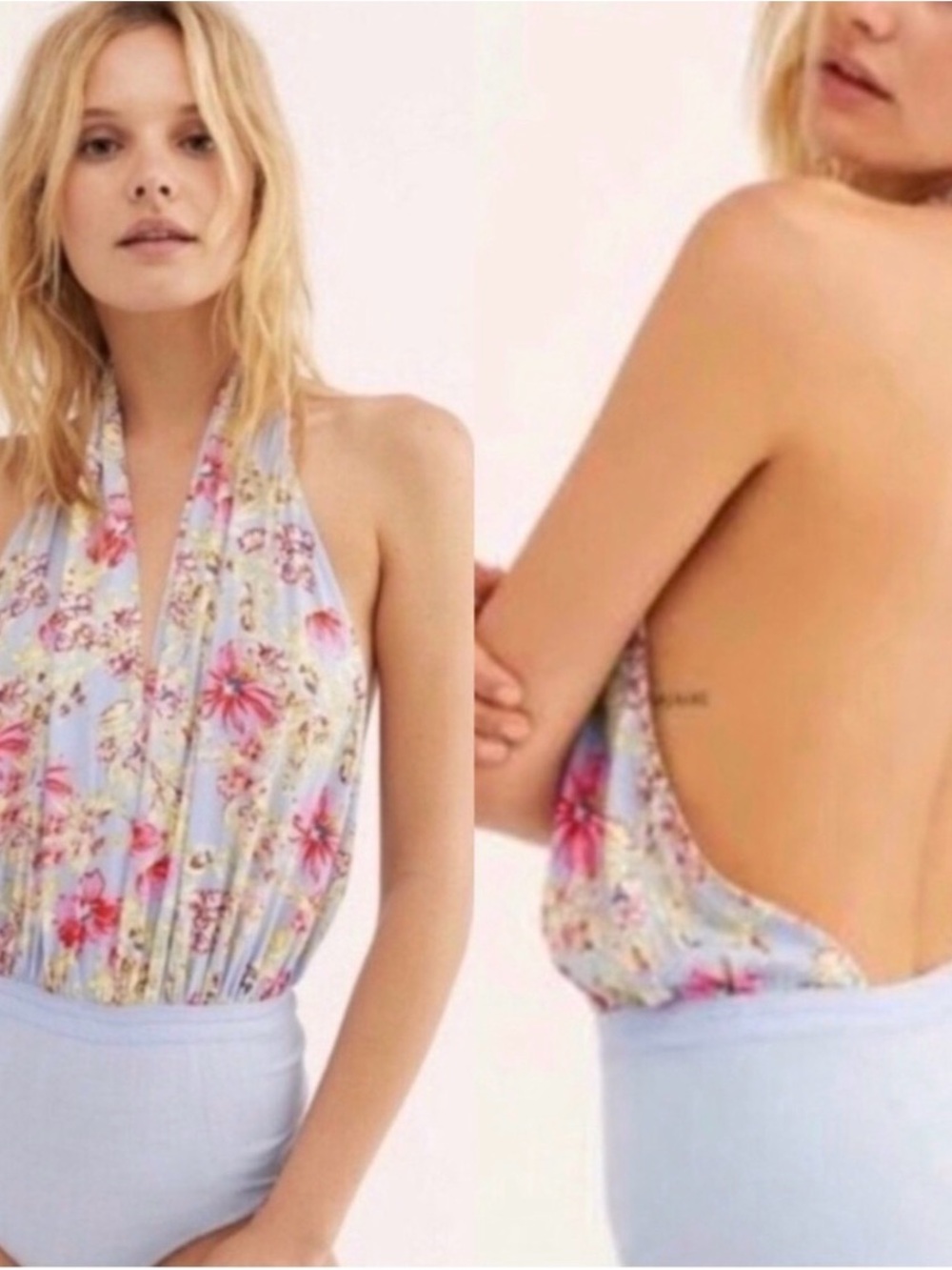 #1278 Free People Full Bottom Body Suit.